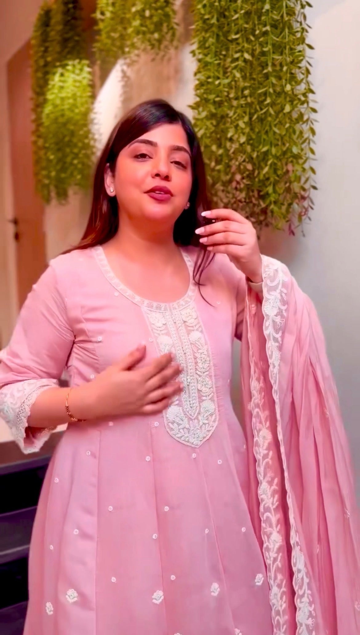 Designer Embroidered Gown for Women with Pant & Dupatta