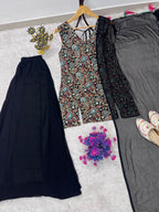black sharara set for women