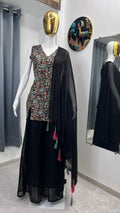 black sharara set