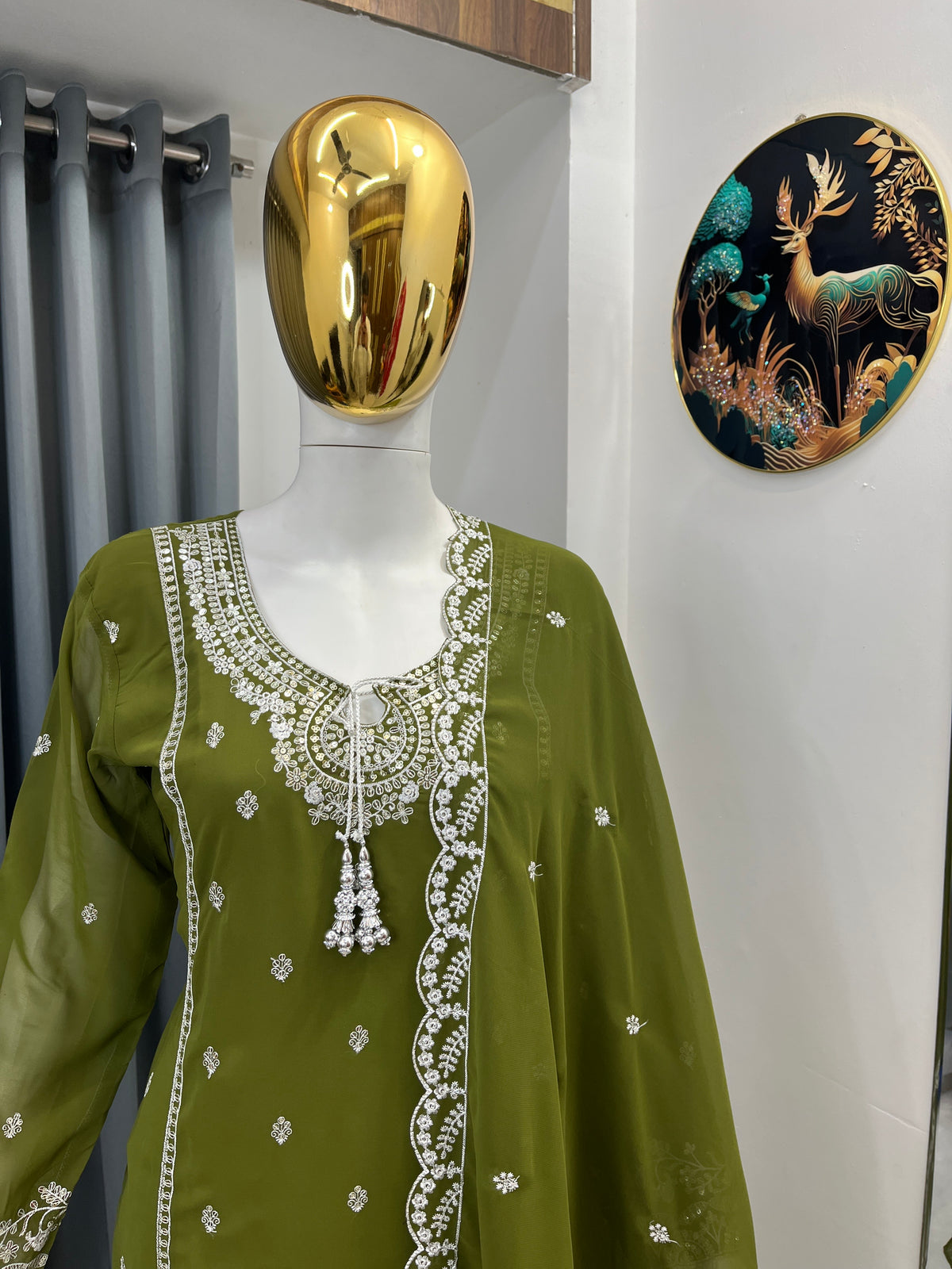 Designer Embroidered Palazzo Set for Women with Dupatta | Fox Georgette 3 Piece Set