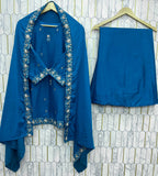 Embroidered Palazzo Set for Women with Dupatta | 3 Piece Heavy Crepe Festive Outfit