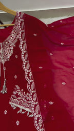 Designer Embroidered Palazzo Set for Women with Dupatta | Fox Georgette 3 Piece Set