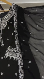 Designer Embroidered Palazzo Set for Women with Dupatta | Fox Georgette 3 Piece Set