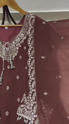 Designer Embroidered Palazzo Set for Women with Dupatta | Fox Georgette 3 Piece Set