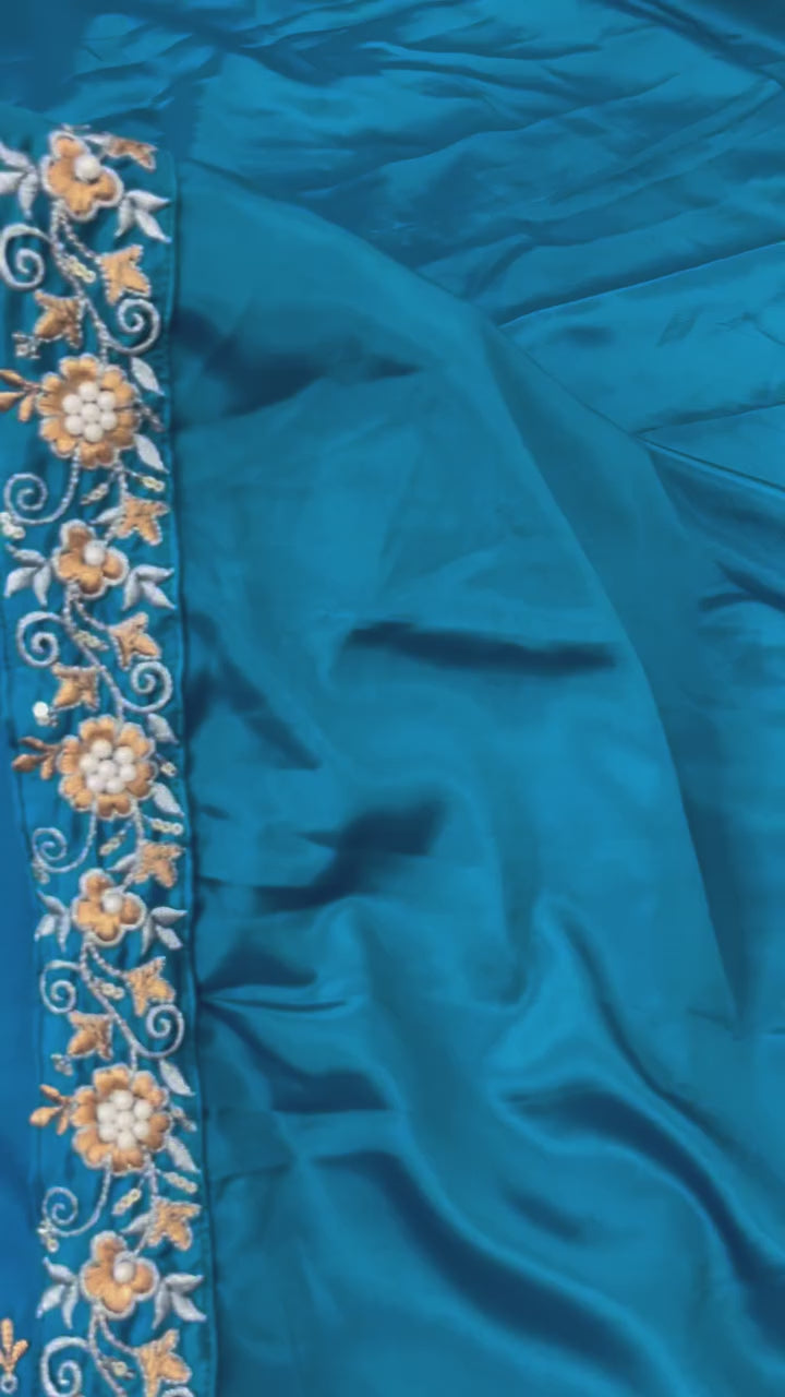 Embroidered Palazzo Set for Women with Dupatta | 3 Piece Heavy Crepe Festive Outfit